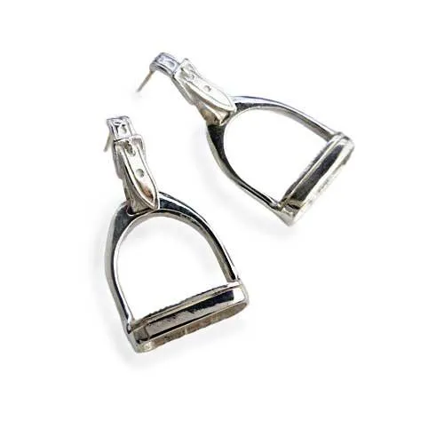 English Stirrup Earrings Sterling Silver