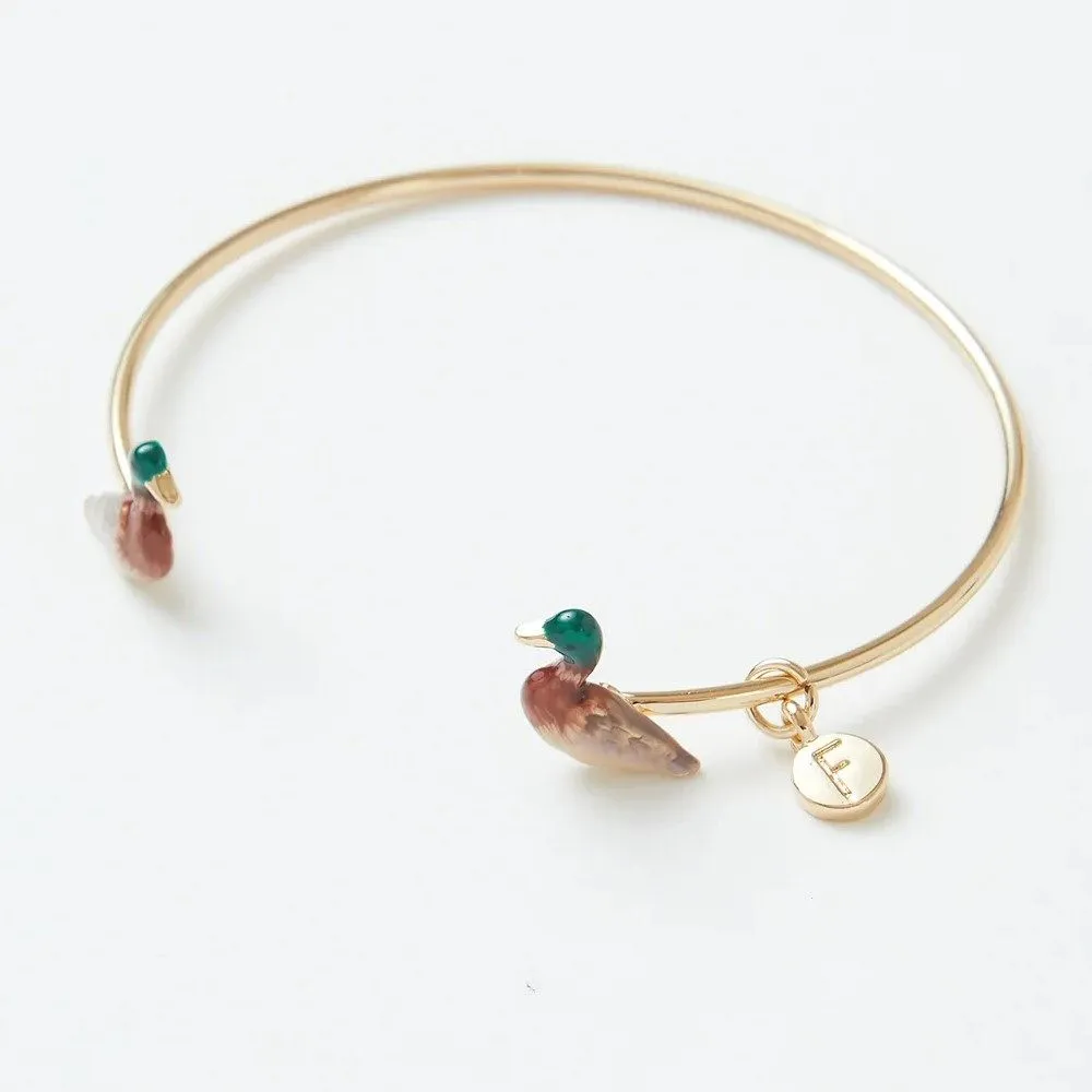 Fable England 7cm Gold Plated Duck Bangle