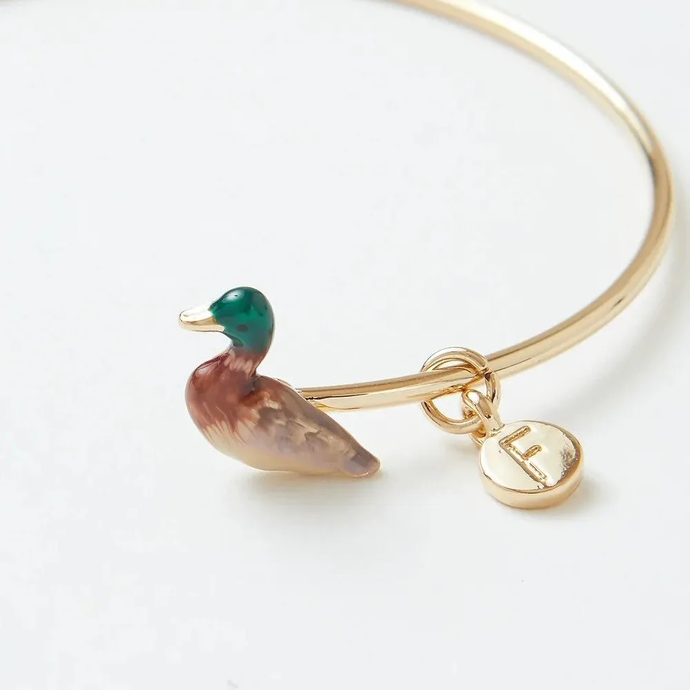 Fable England 7cm Gold Plated Duck Bangle