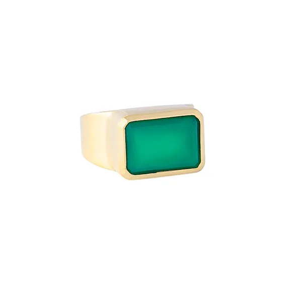 Fairley Green Agate Cocktail Ring