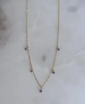 Five Amethyst Necklace