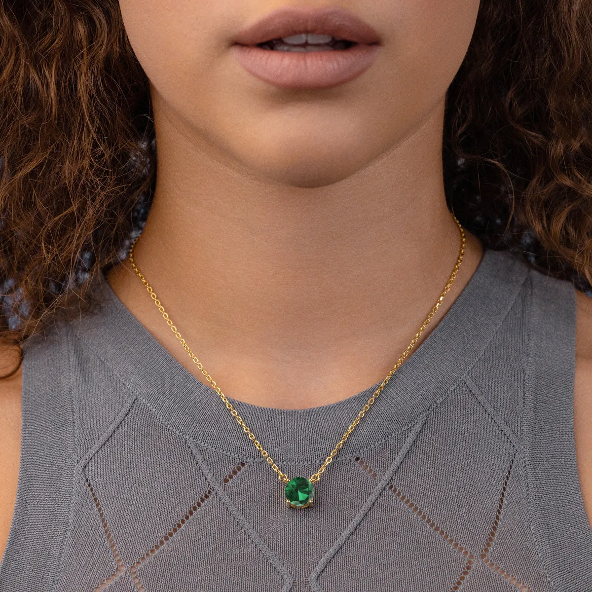 Floating Gemstone Necklace