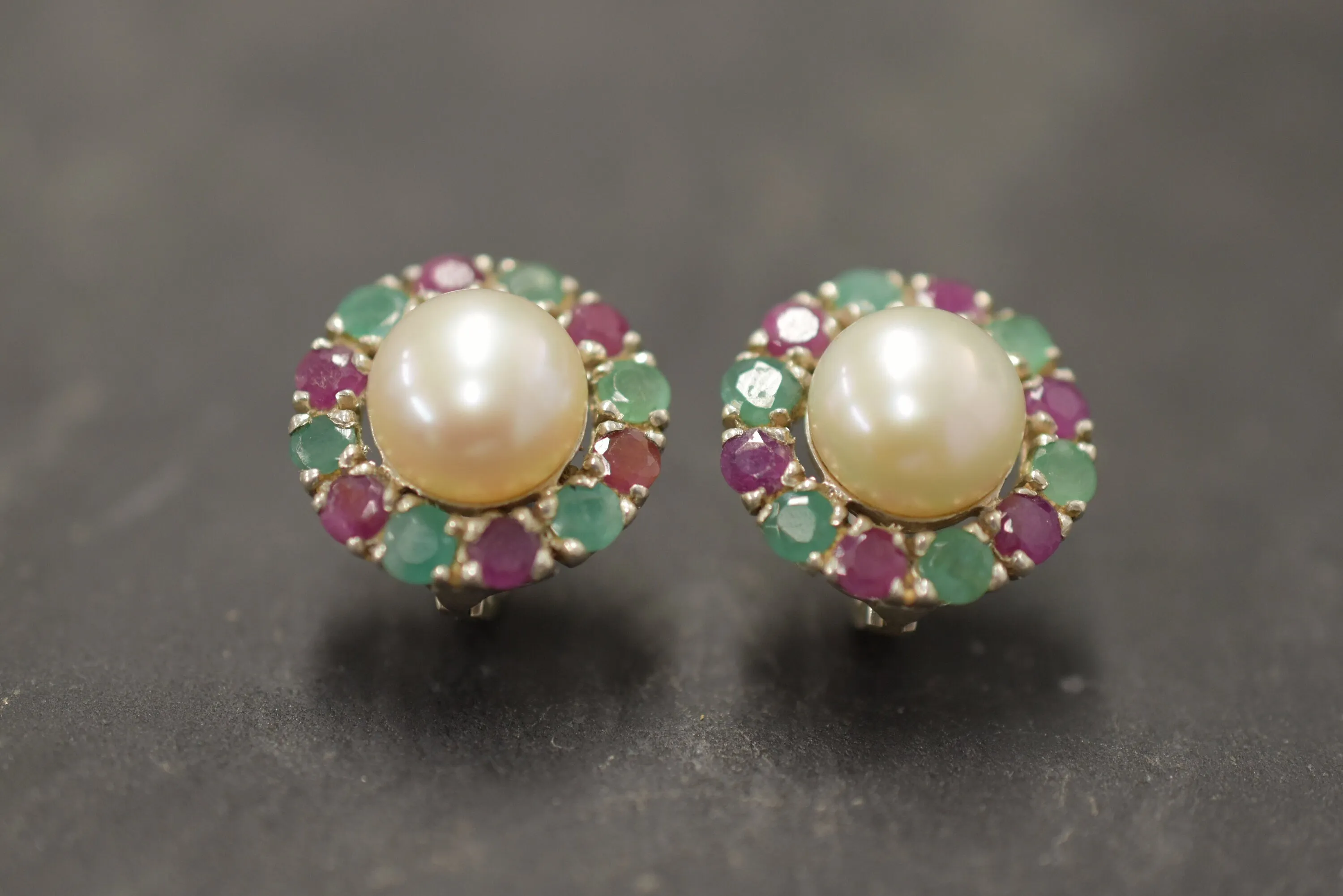 Flower Pearl Earrings - Genuine Pearl Earrings, Pearl Victorian Earrings