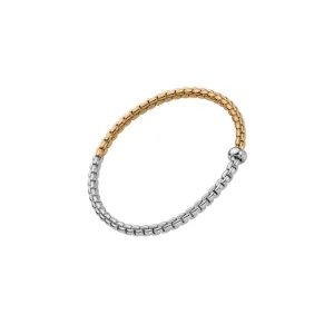 Fope 18K White and Yellow Gold Eka Collection Diamond Bracelet, Medium Size