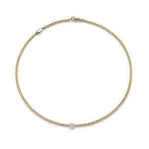 Fope 18K Yellow and White Gold Eka Collection Diamond Necklace, 17 inch