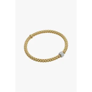 FOPE 18K Yellow Gold Solo Collection Flexible Diamond Bracelet, Small Size