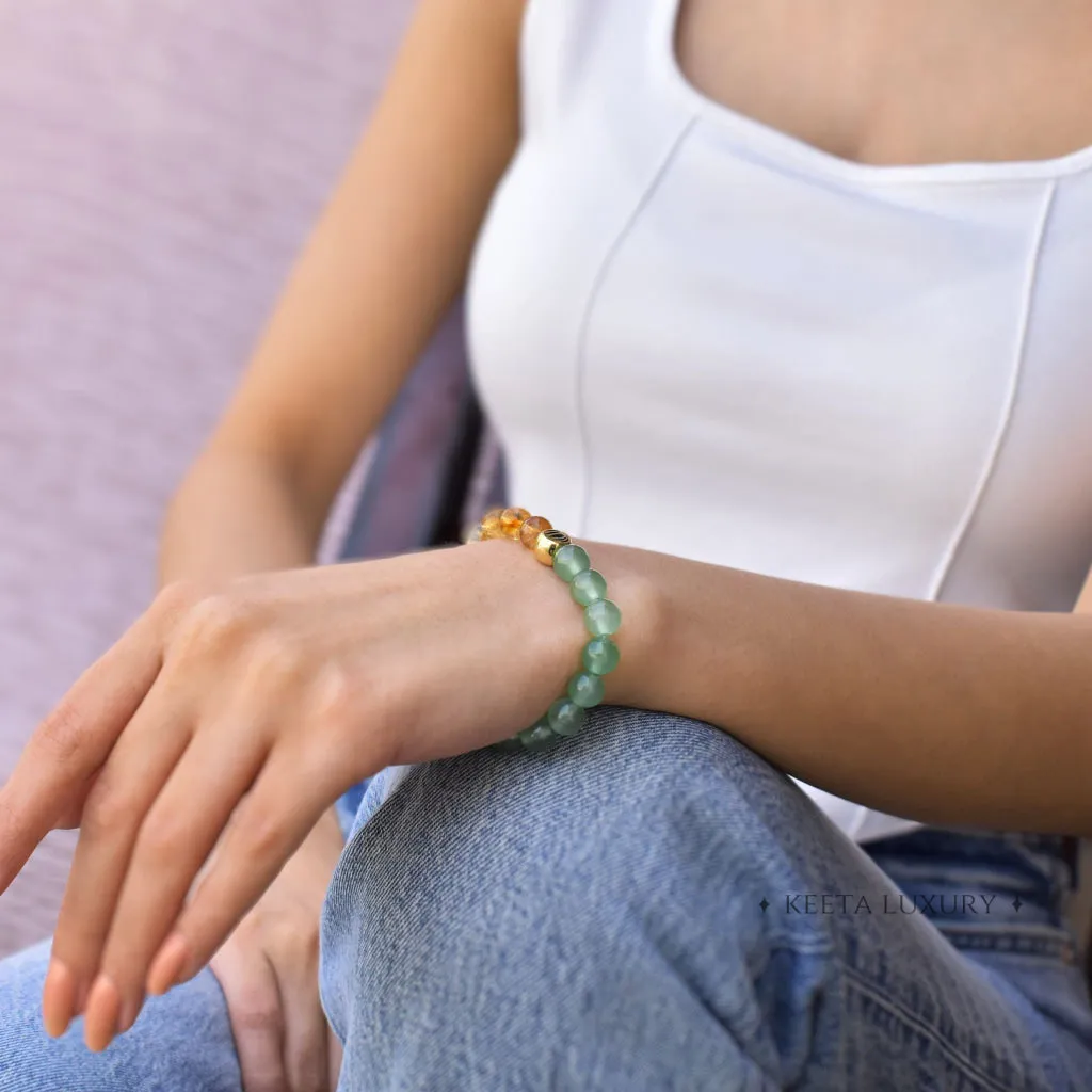 Fortune Flow - Green Aventurine & Citrine Bracelet