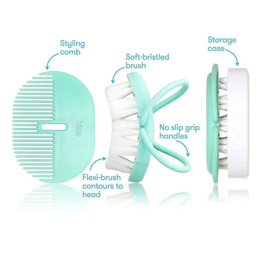 Frida Baby Head-Hugging Hair Brush & Styling Comb Set