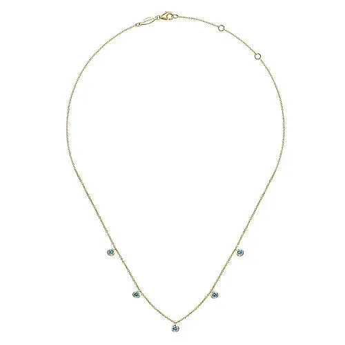 Gemstone Five Station Necklace