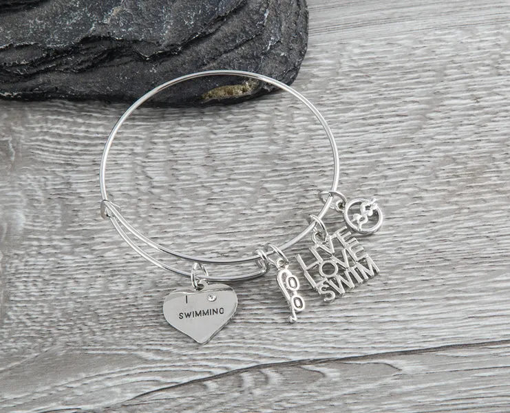 Girls Swim Bangle Bracelet