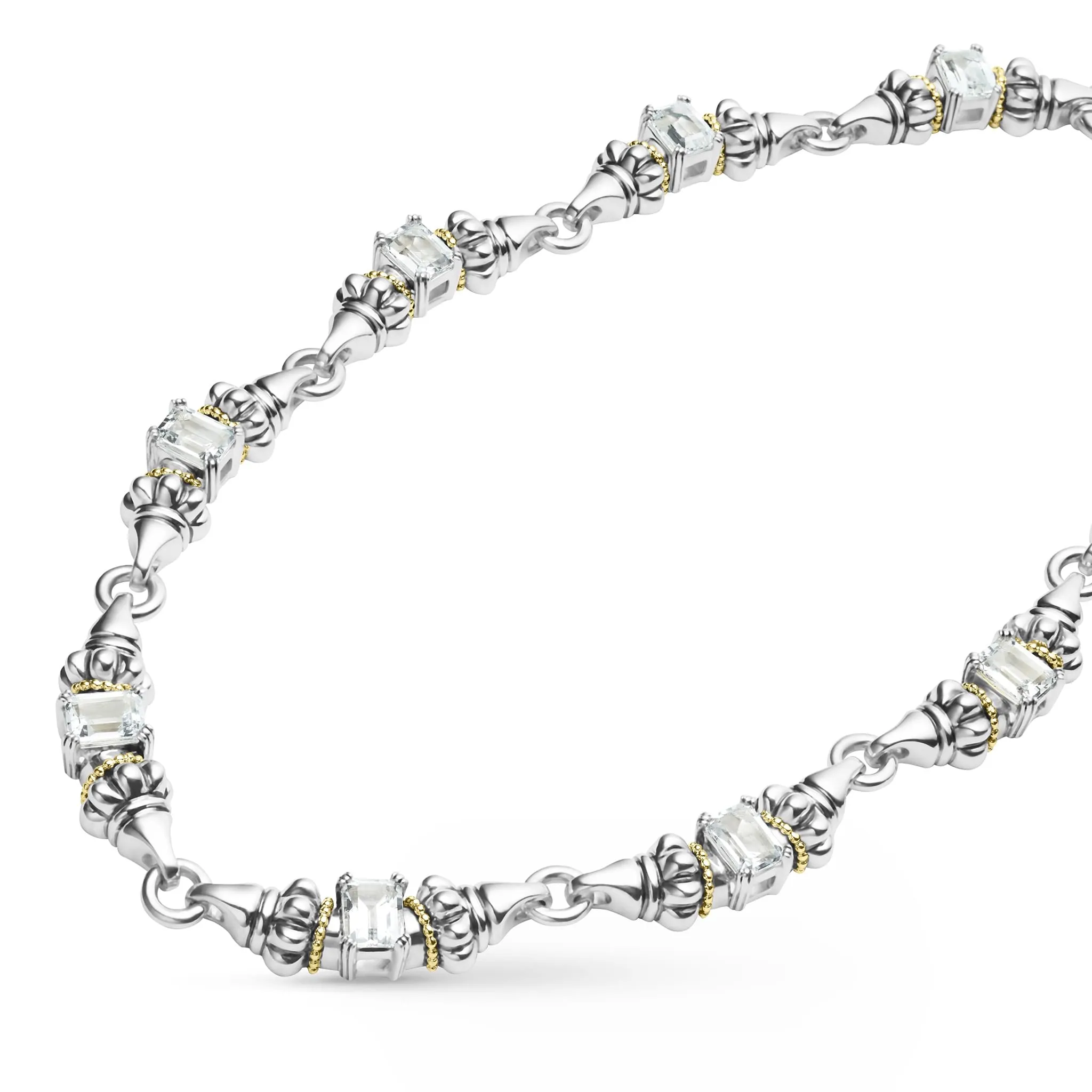 Glacier White Topaz Caviar Necklace