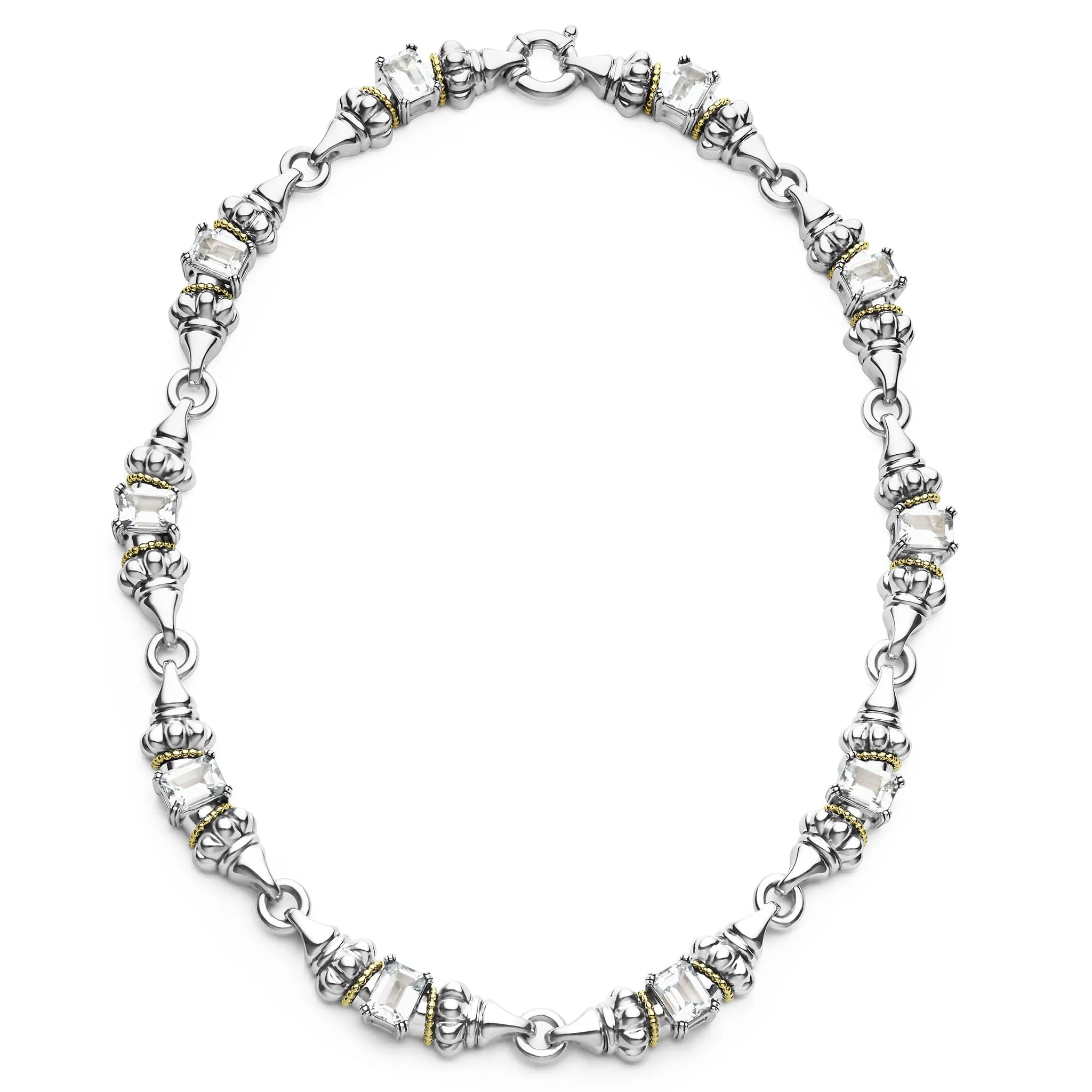 Glacier White Topaz Caviar Necklace