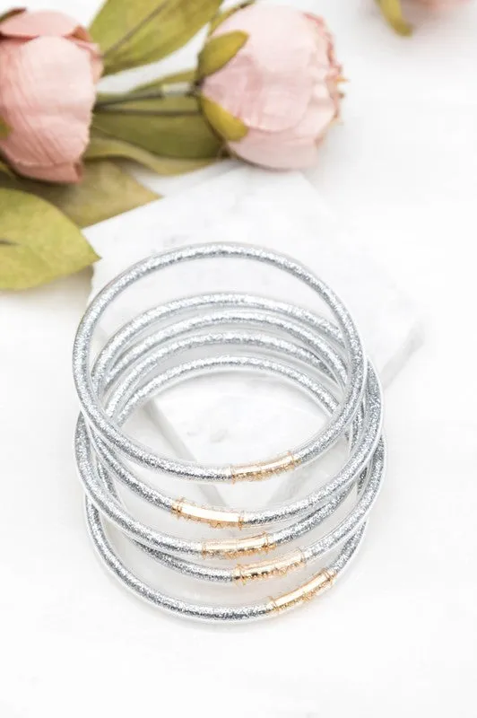 Glitter Jelly Bangle Bracelets