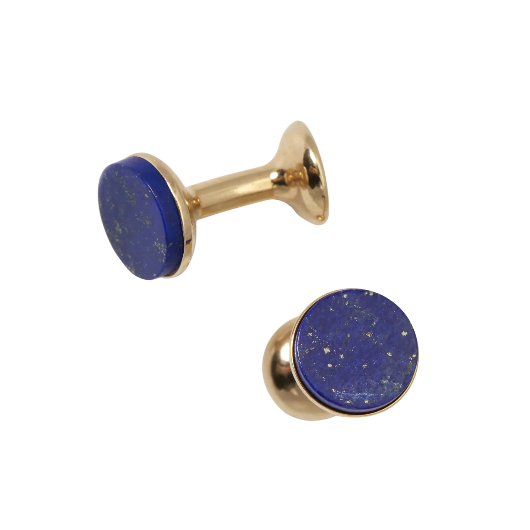 Gold Plated Lapis Lazuli Bow Cufflinks