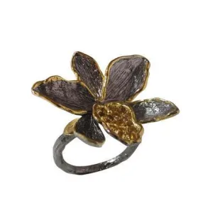 Golden Orchid Ring