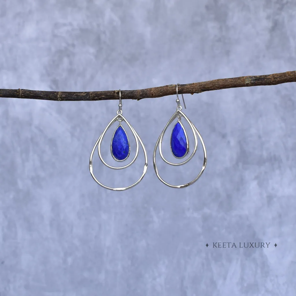 Gypsy Pears - Lapis Lazuli Earrings