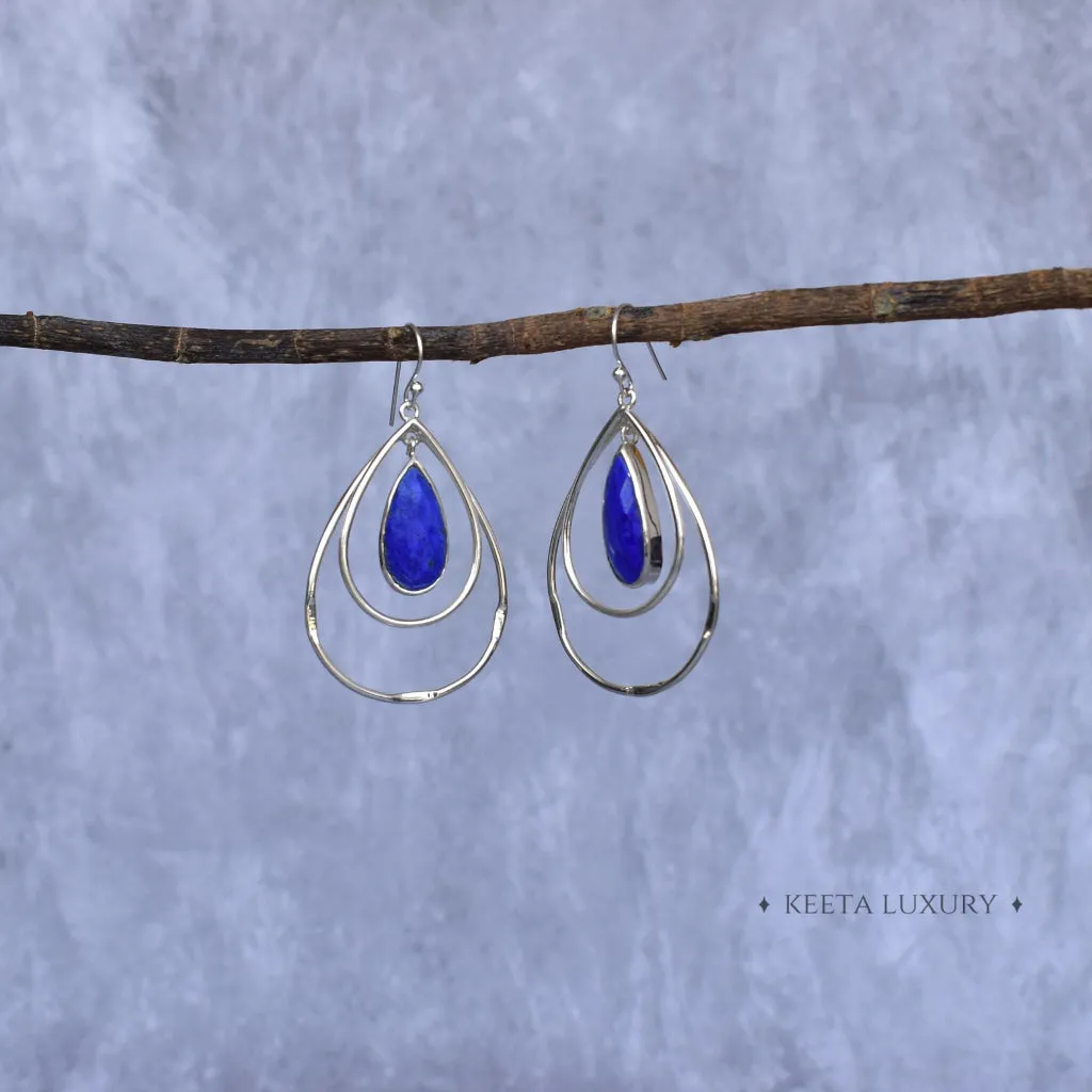 Gypsy Pears - Lapis Lazuli Earrings