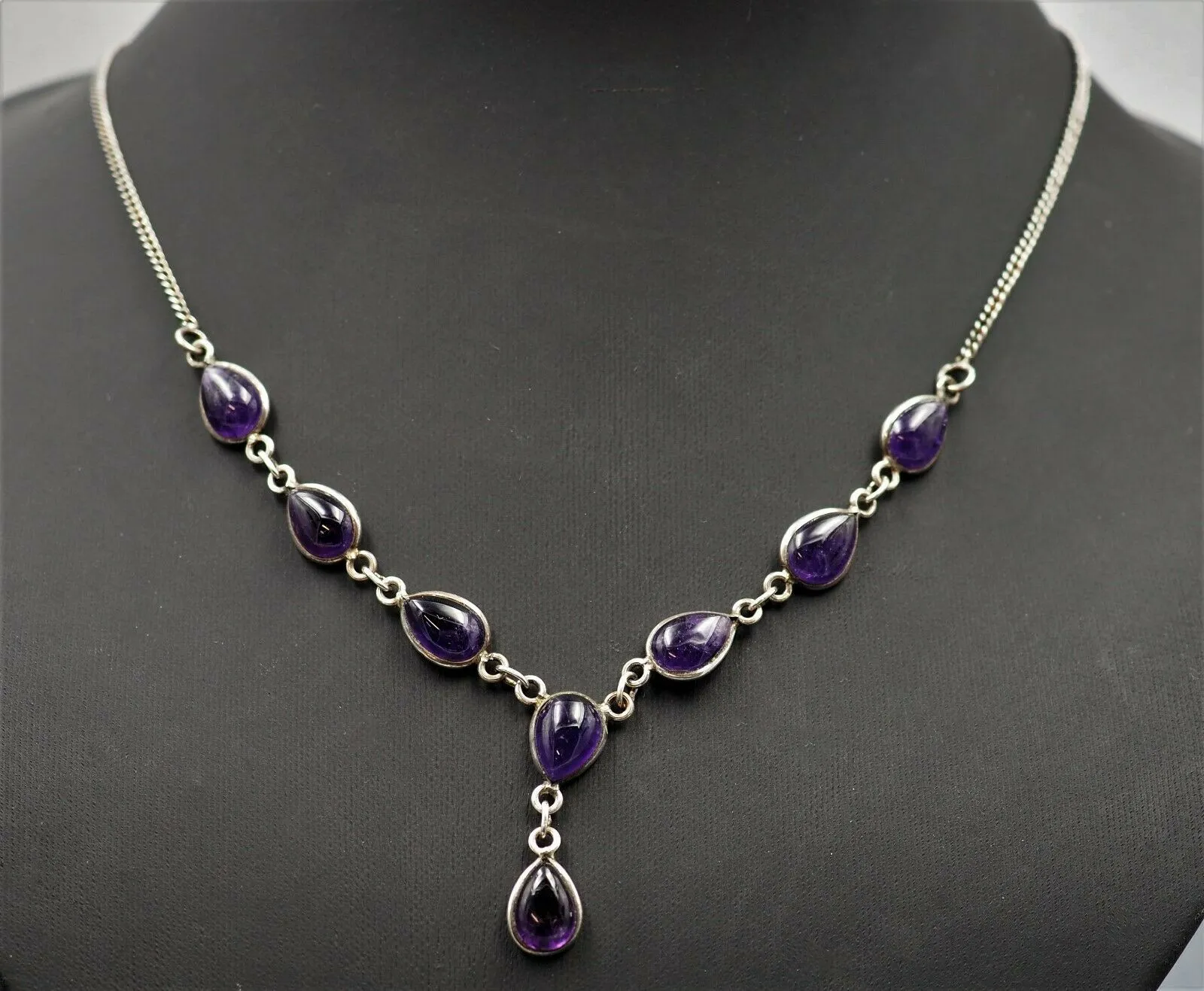 Handmade Amethyst & Sterling Silver Necklace