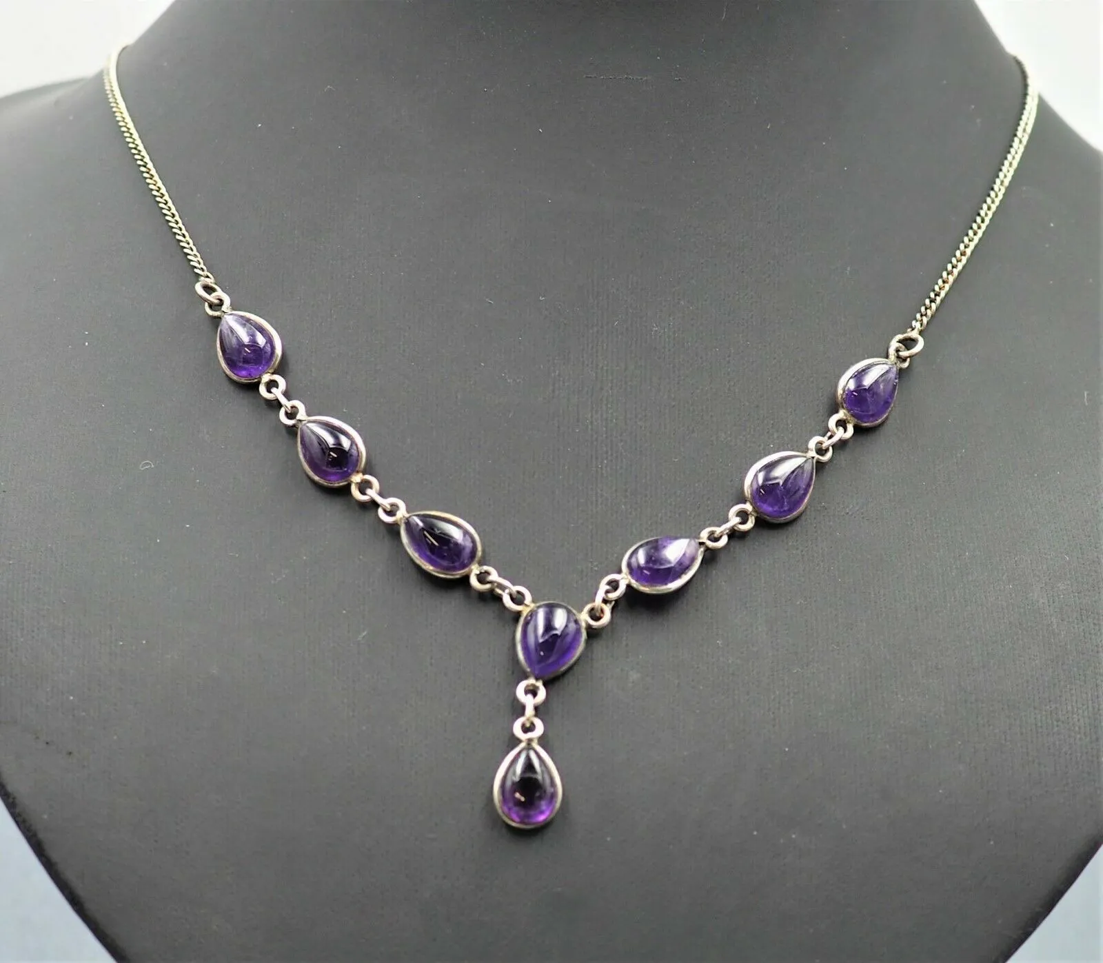 Handmade Amethyst & Sterling Silver Necklace