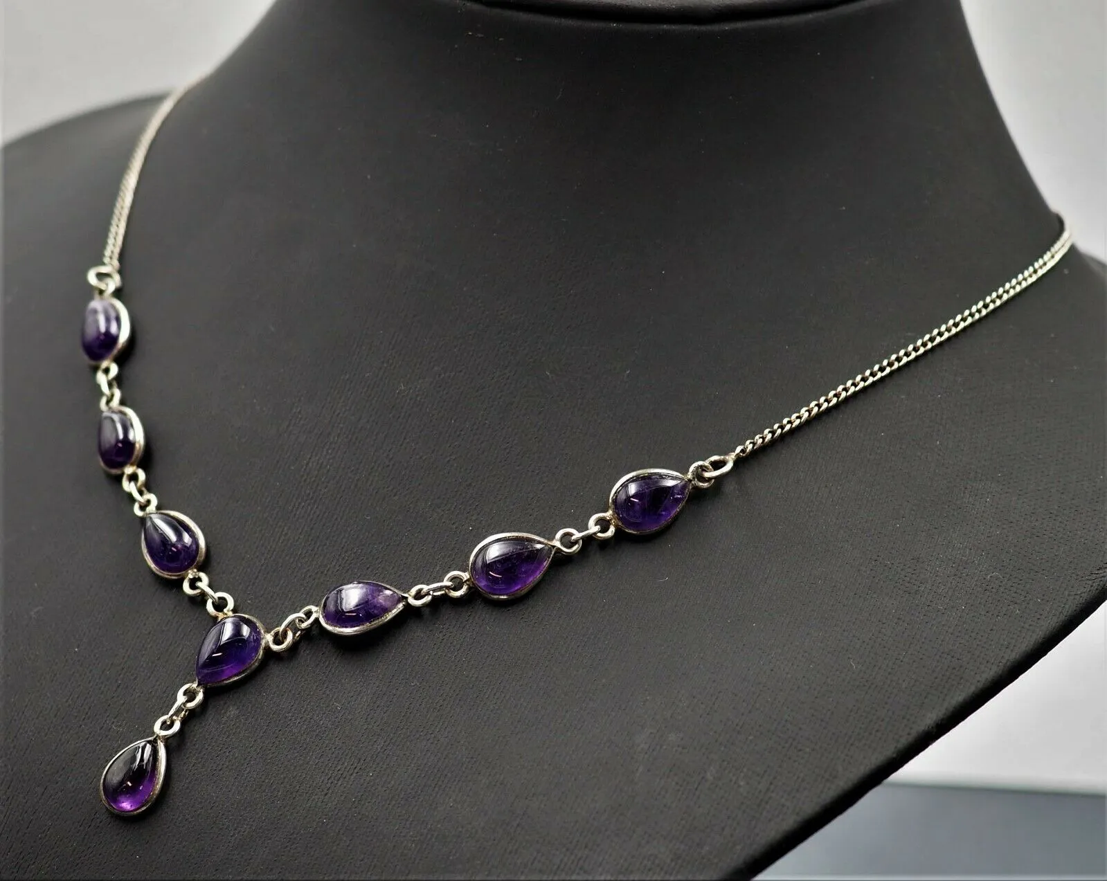 Handmade Amethyst & Sterling Silver Necklace