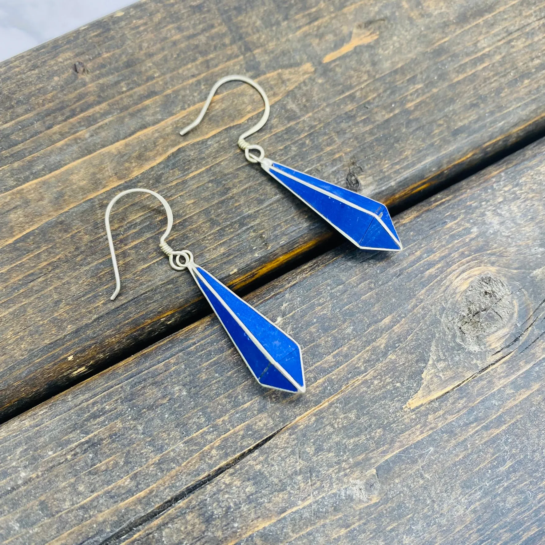 Handmade Turquoise and Lapis Lazuli Earring/Gold Tone/Ethnic Multistone Earring/Women Jewelry/Dangle Earring/Statement Earring/Boho Earring