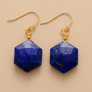 'Hexa' Lapis Lazuli Earrings