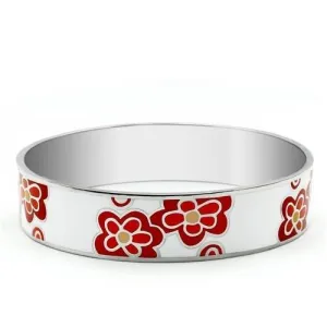 High polished (no plating) Stainless Steel Bangle with Epoxy in No Stone for Women Style TK288