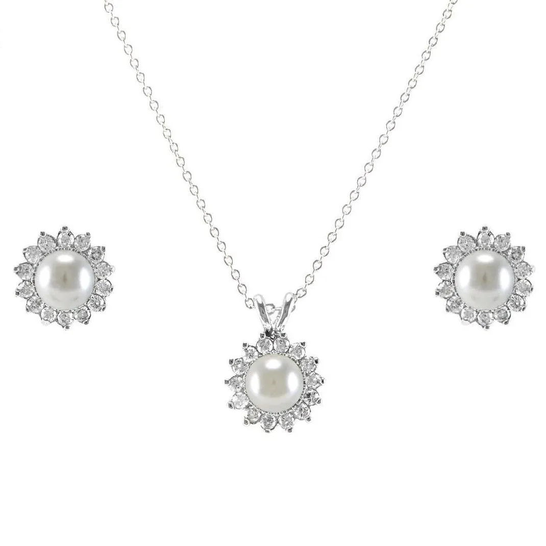 Holdi White Pearl Pendant Set