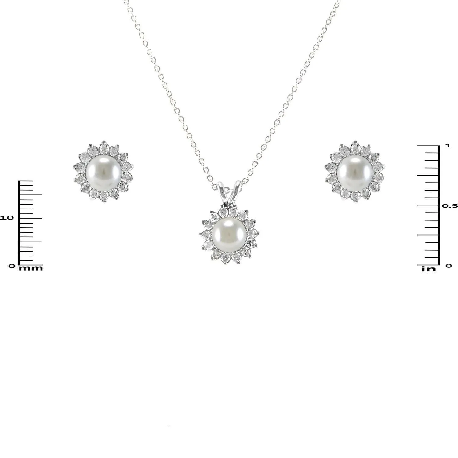 Holdi White Pearl Pendant Set