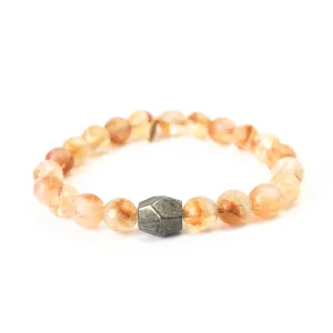 Honey Bee Citrine Bracelet with Pyrite