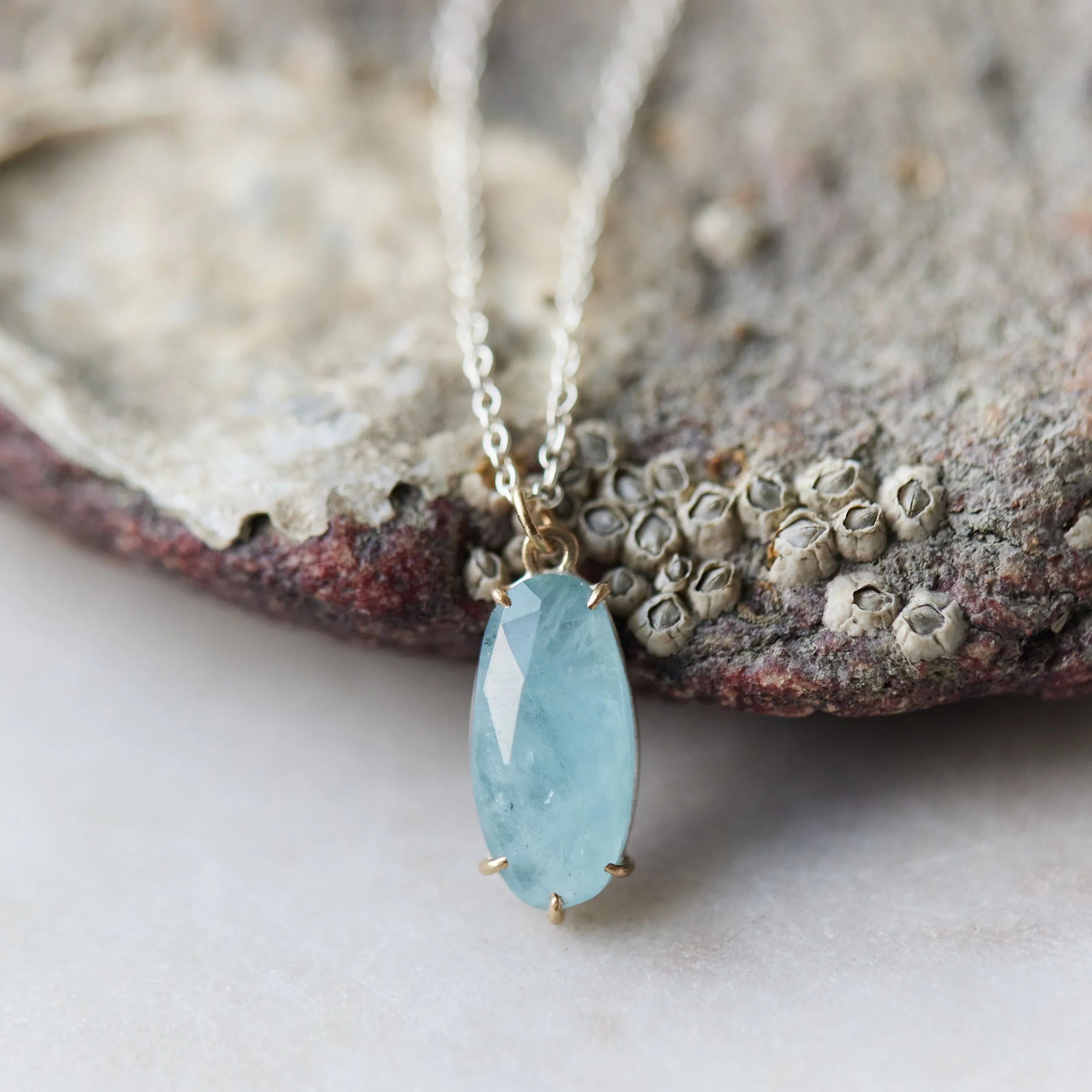 Horizon Blue Aquamarine Vanity Necklace