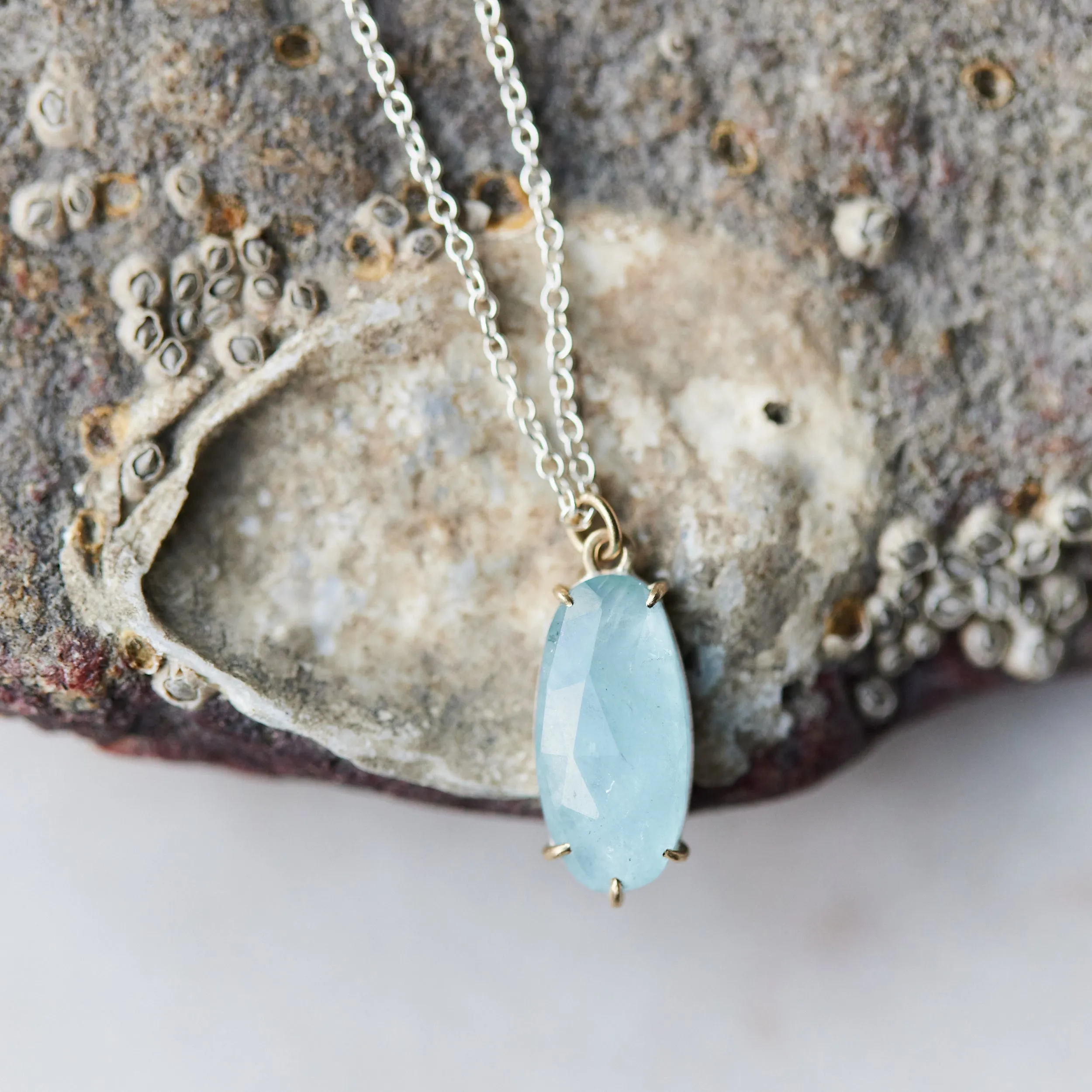 Horizon Blue Aquamarine Vanity Necklace