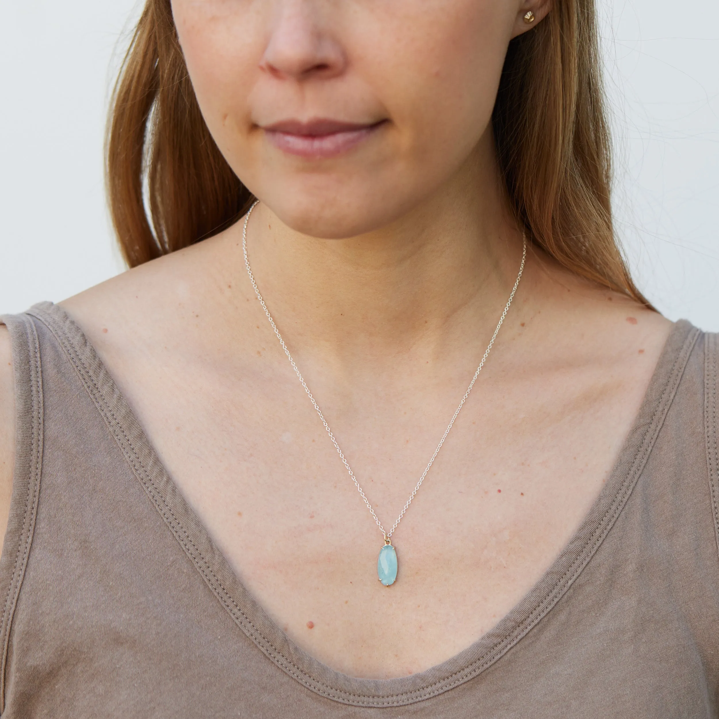 Horizon Blue Aquamarine Vanity Necklace