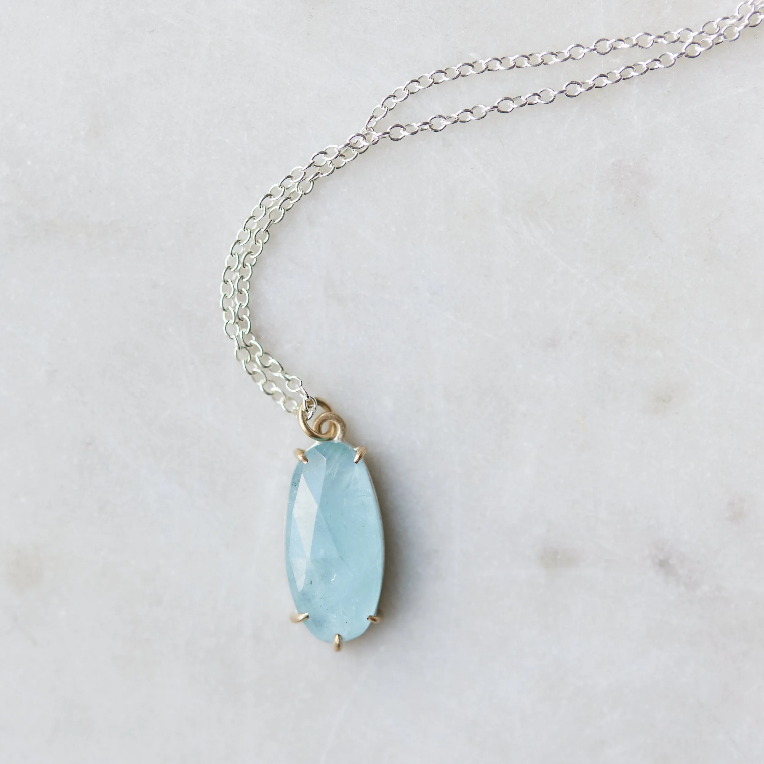 Horizon Blue Aquamarine Vanity Necklace