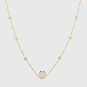 Iseo Pink Chalcedony & Gold Vermeil Necklace