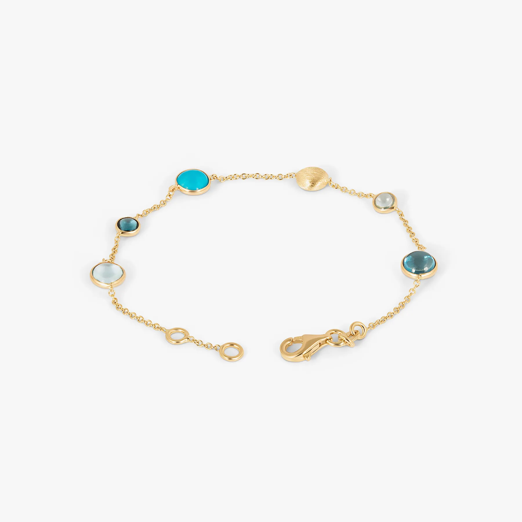 Isfahan Bracelet In 14K Yellow Gold With Topaz & Turquoise