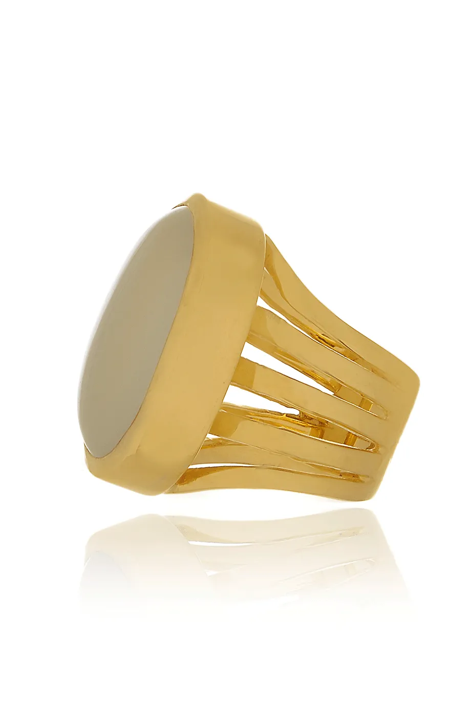 ISHARYA MOONSTONE Gold Cocktail Ring