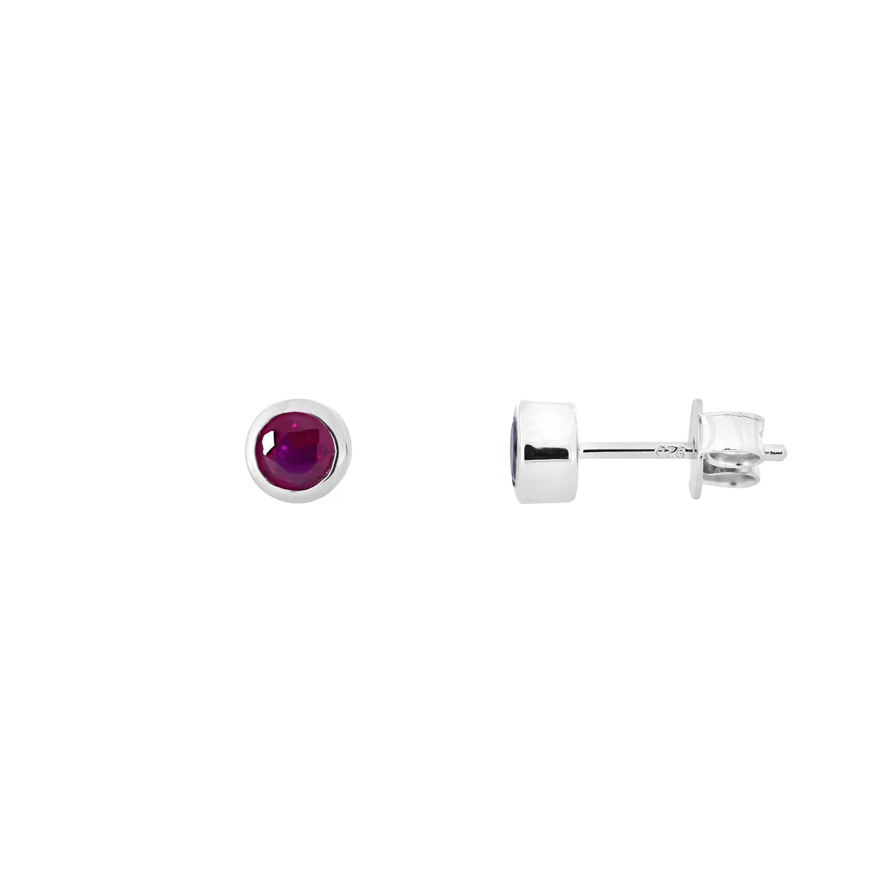 July Birthstone Earrings - Ruby