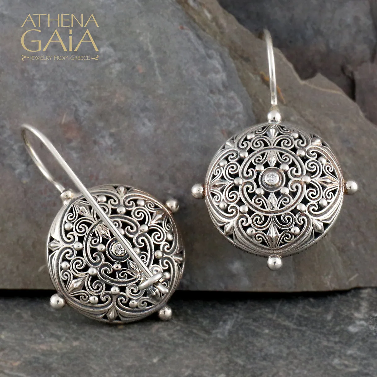 Kallisto Round Filigree Earrings