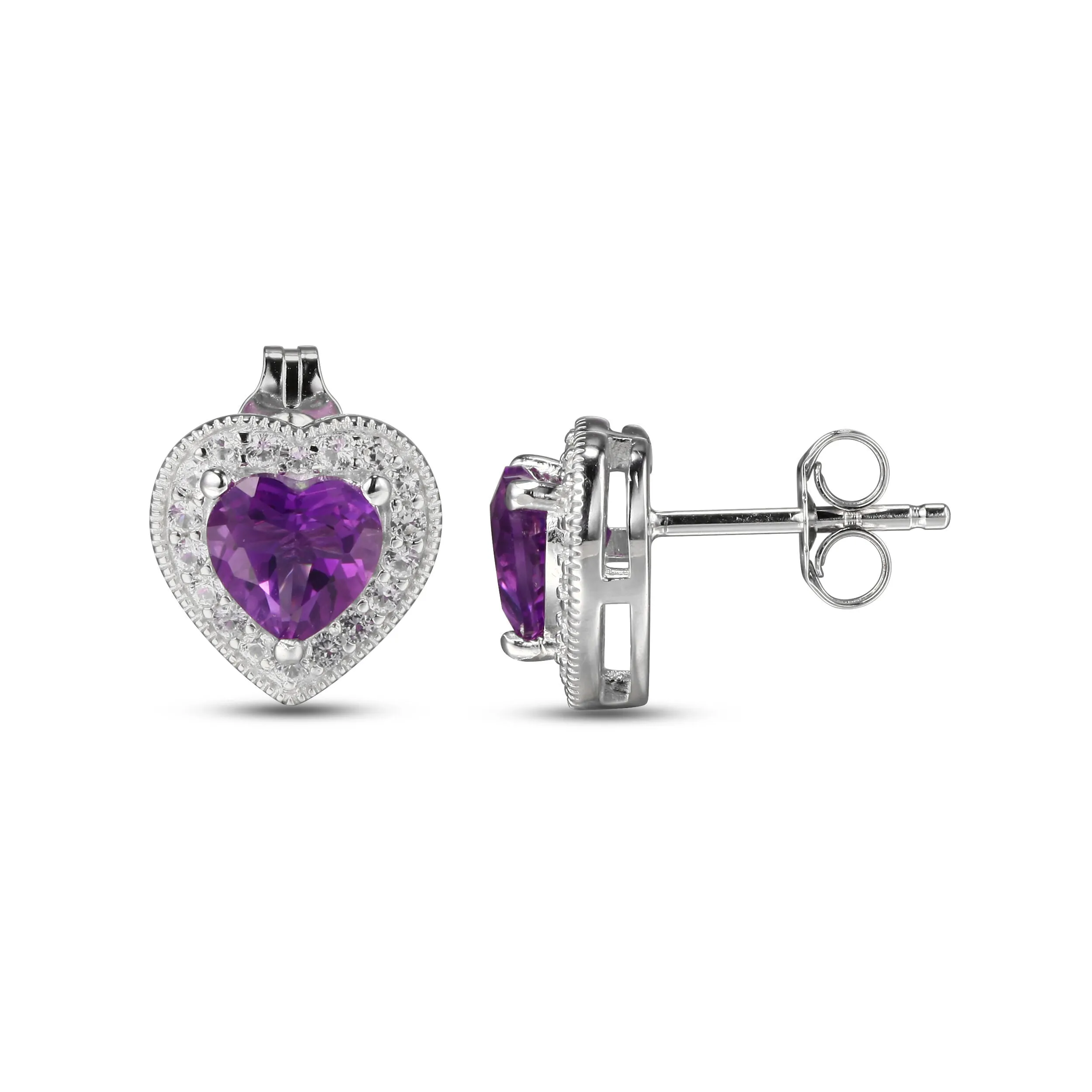 Kay Outlet Amethyst & White Lab-Created Sapphire Boxed Set in Sterling Silver