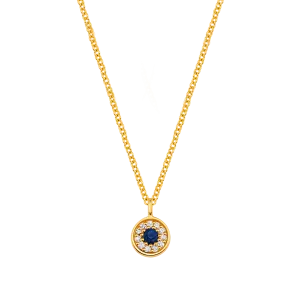 Kids Dainty Round Evil Eye Necklace