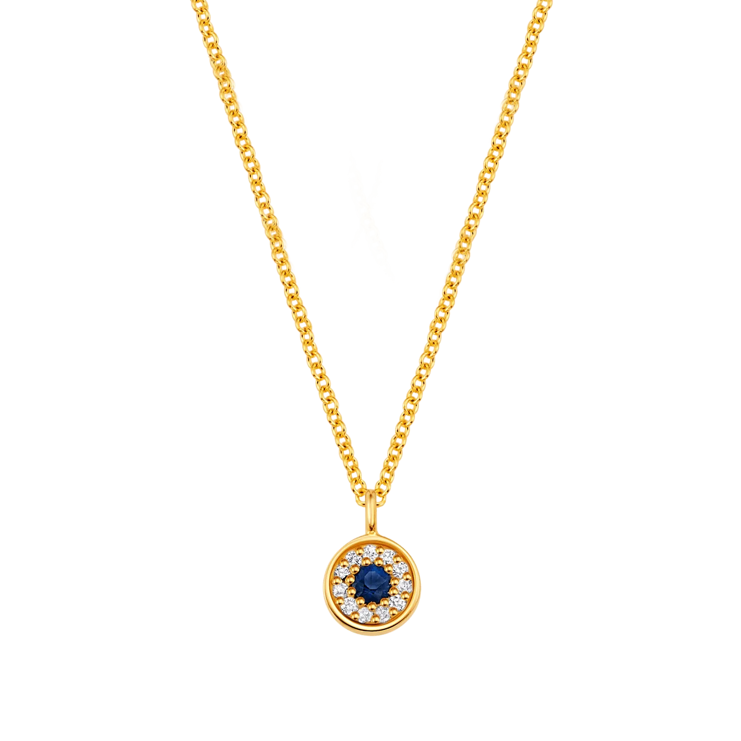 Kids Dainty Round Evil Eye Necklace