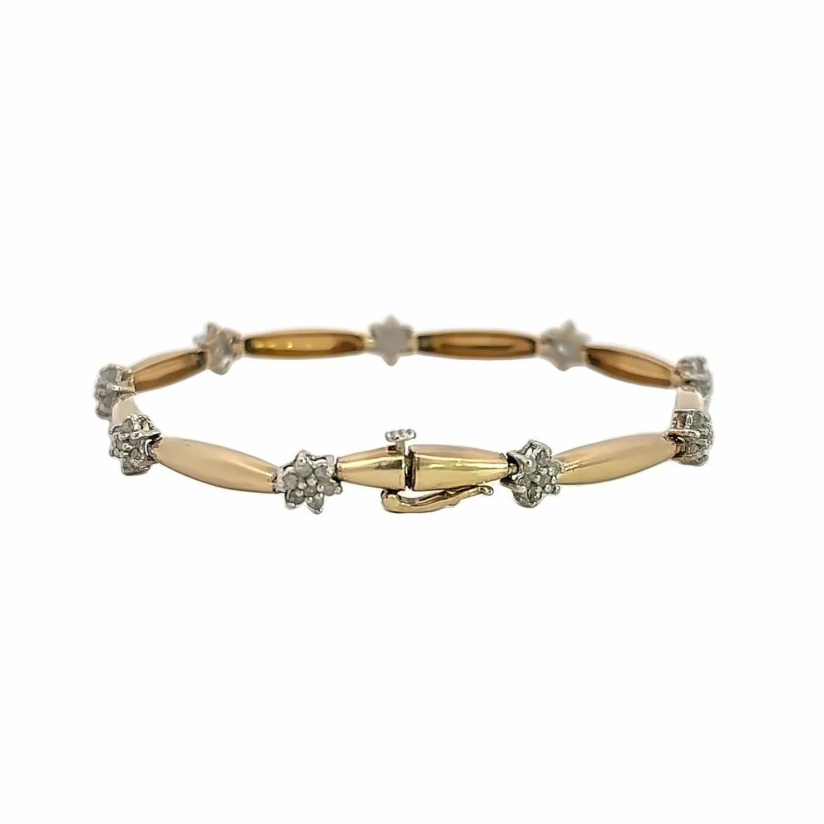 Kirkland Jewelry Estate | 10K Yellow Gold Diamond Bracelet