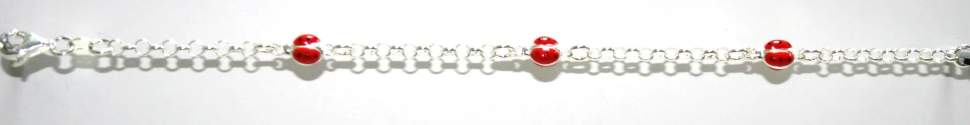 Ladybug Sterling Silver Bracelet