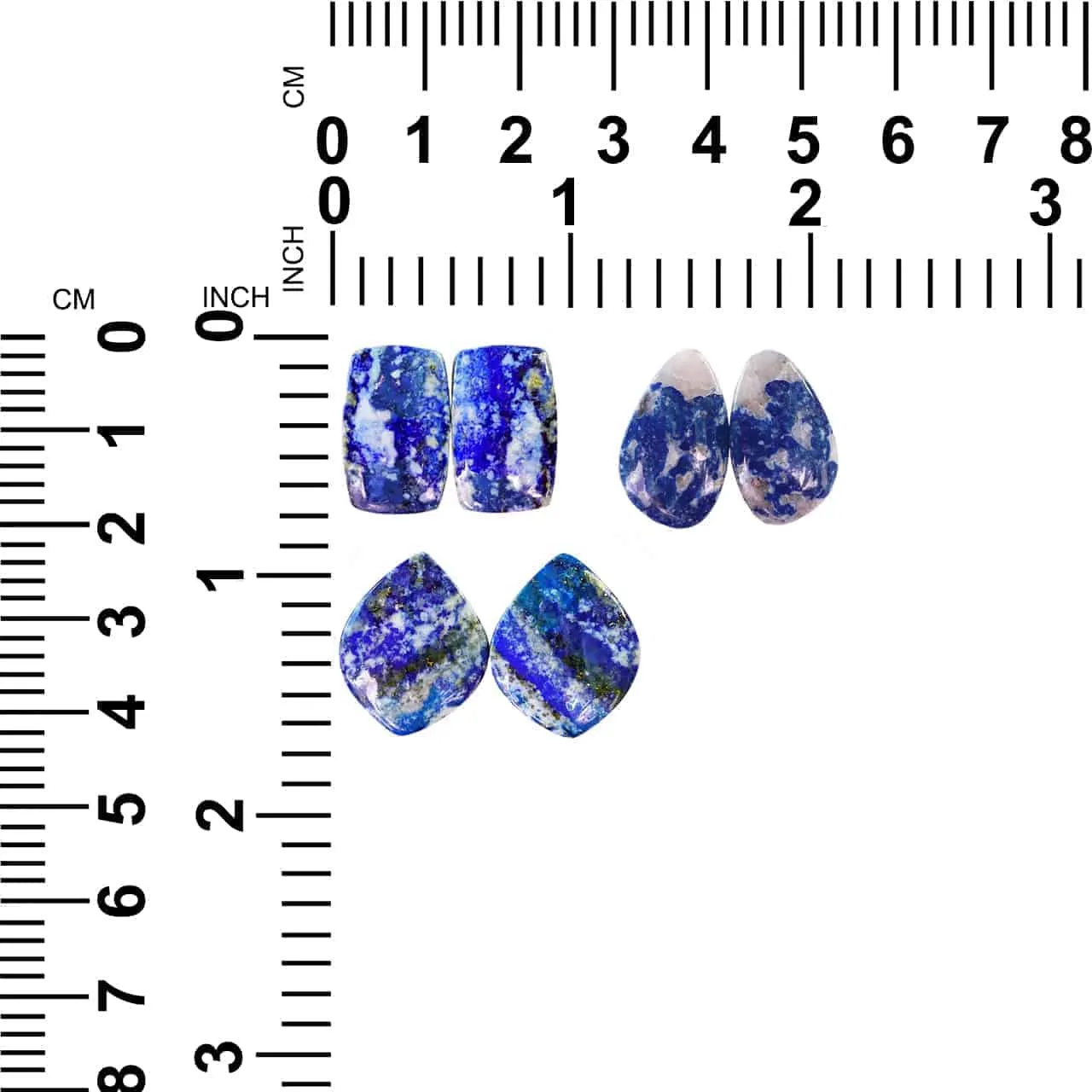 Lapis Lazuli Mixed Cabochons 18-20mm - 1 pair