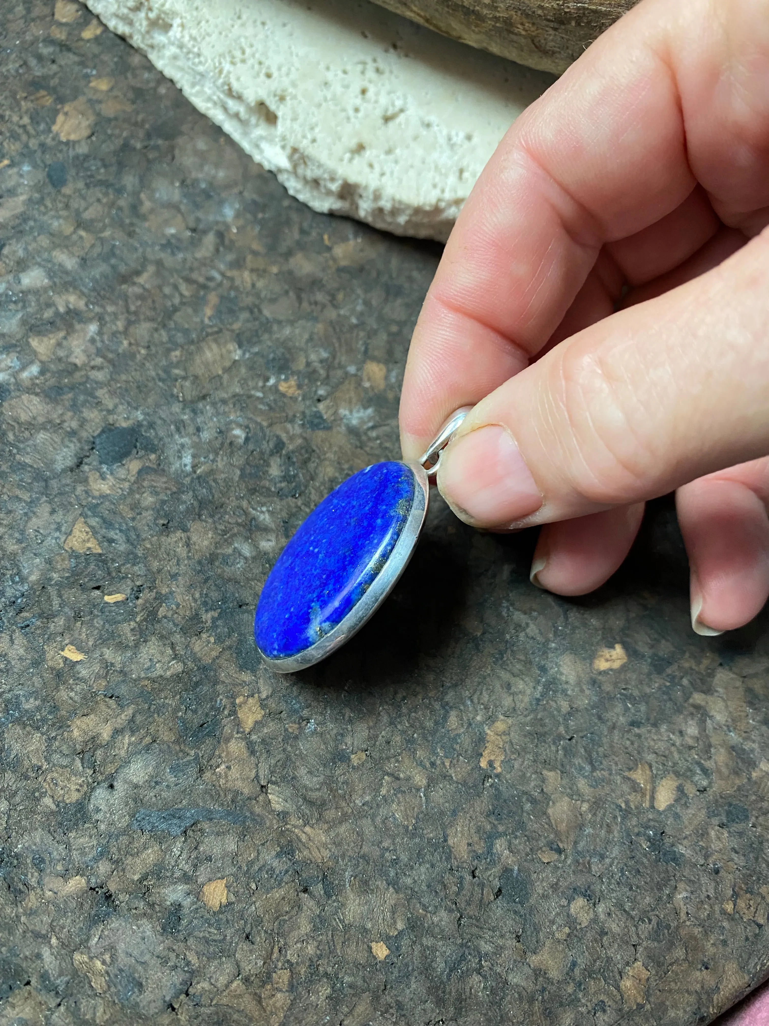 Lapis Oval Pendant