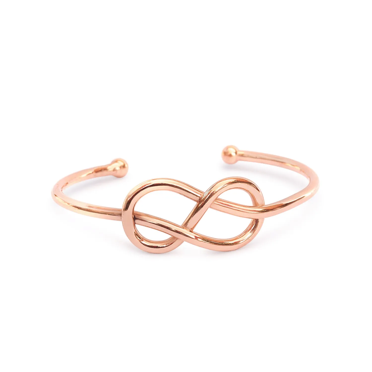 Large Infinity Knot Gold Cuff Bangle