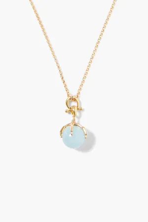 Lark Pendant Necklace Aquamarine