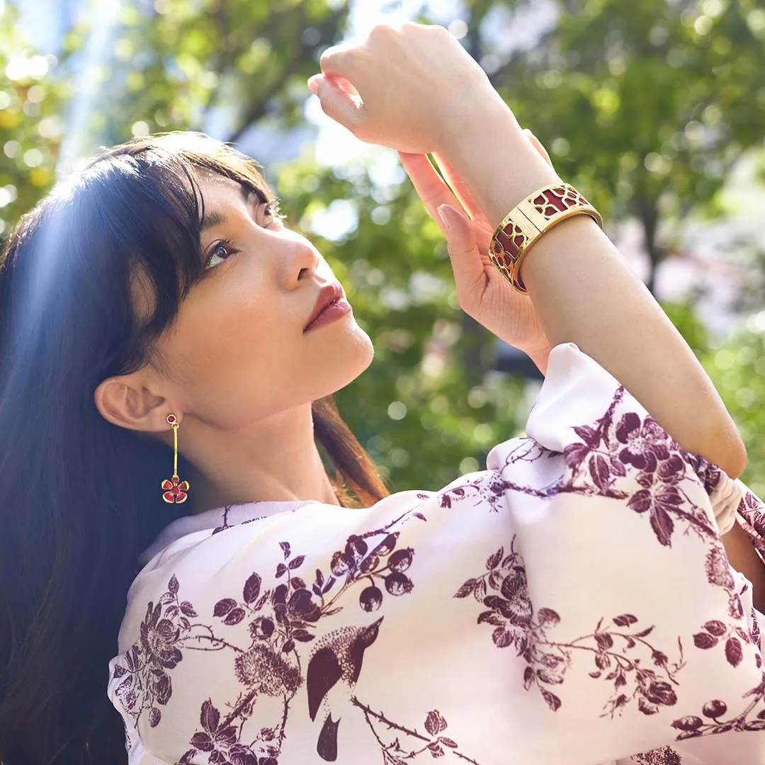 Lotus Bangle - Majestic Ruby