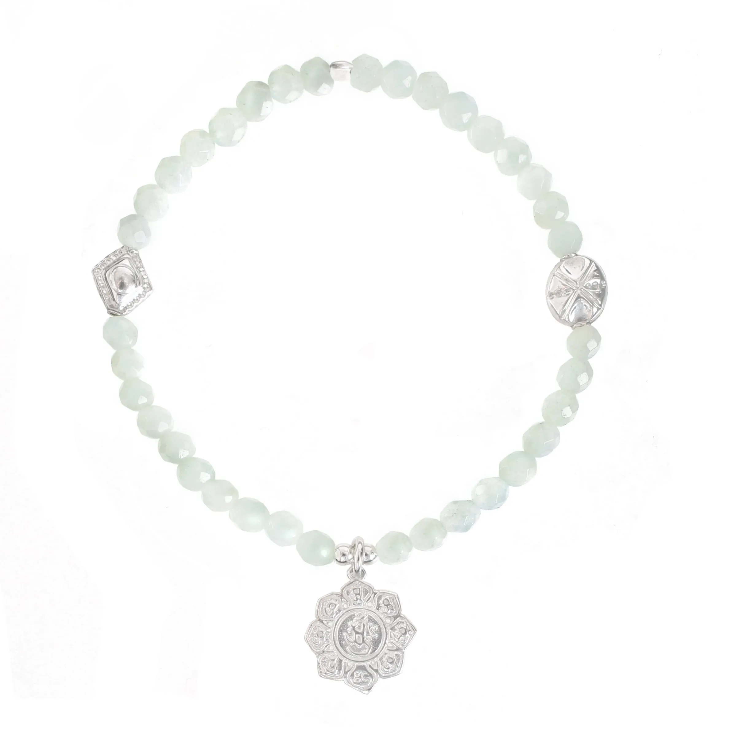 Lotus Flower Bracelet in Silver